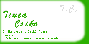 timea csiko business card