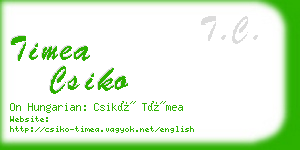 timea csiko business card